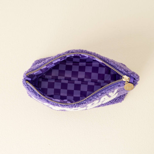 Teddy Pouch-Gameday Stuff Purple