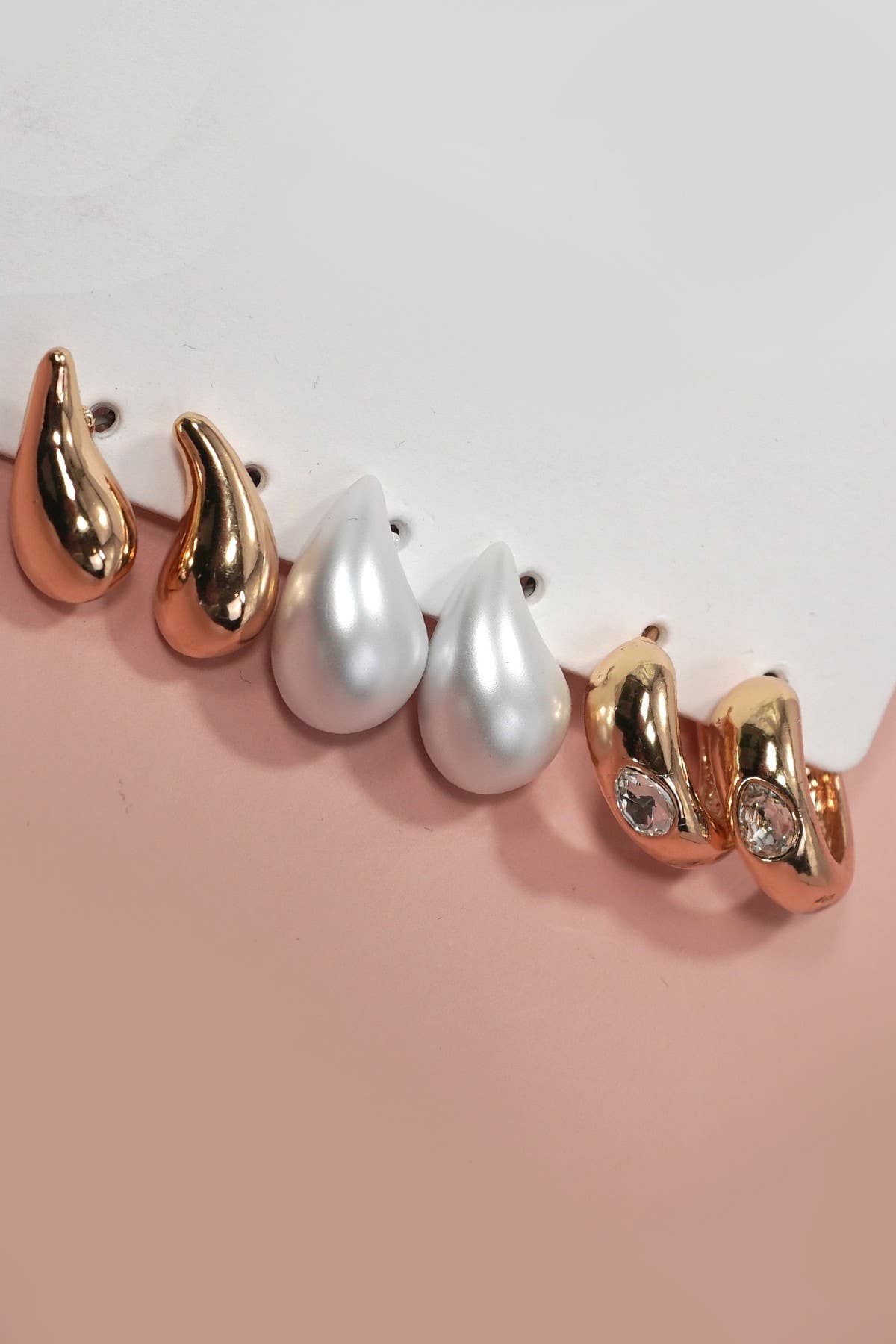 Bubble Hoop Huggie Trio Earrings