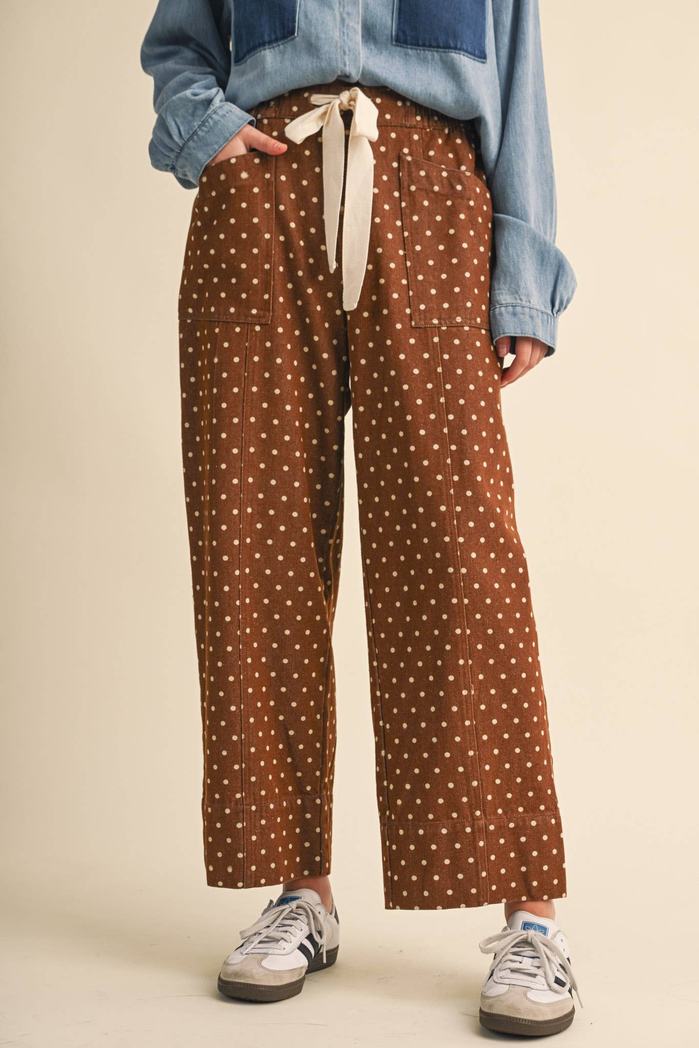 Polka Dot Wide Leg Pants