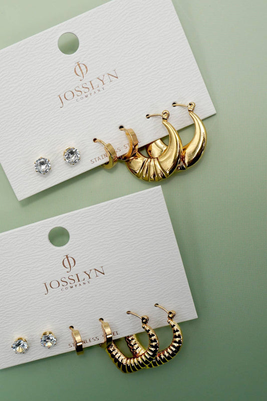 Basic Classic Trio Hoop Earrings