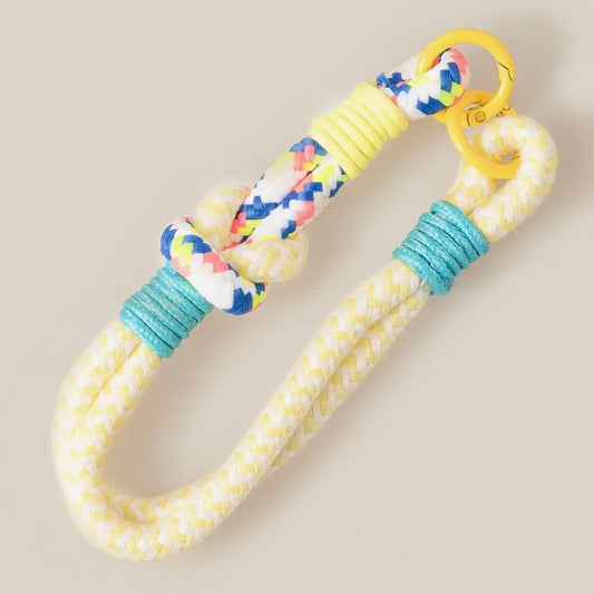 Intricate Braided Bungee Cord Bag Charm