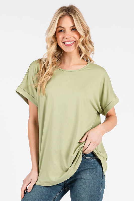 Round Neck Dolman Top