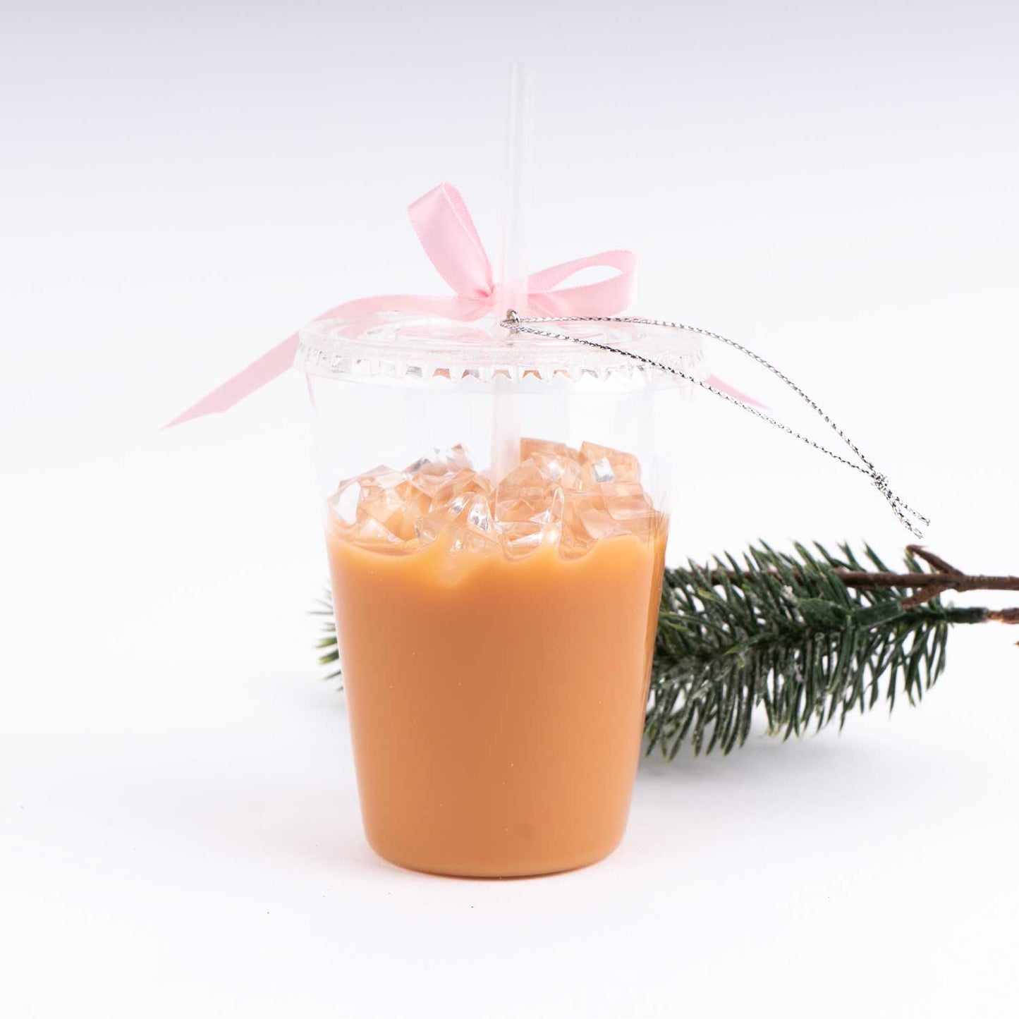 Iced Coffee Glass Christmas Ornament