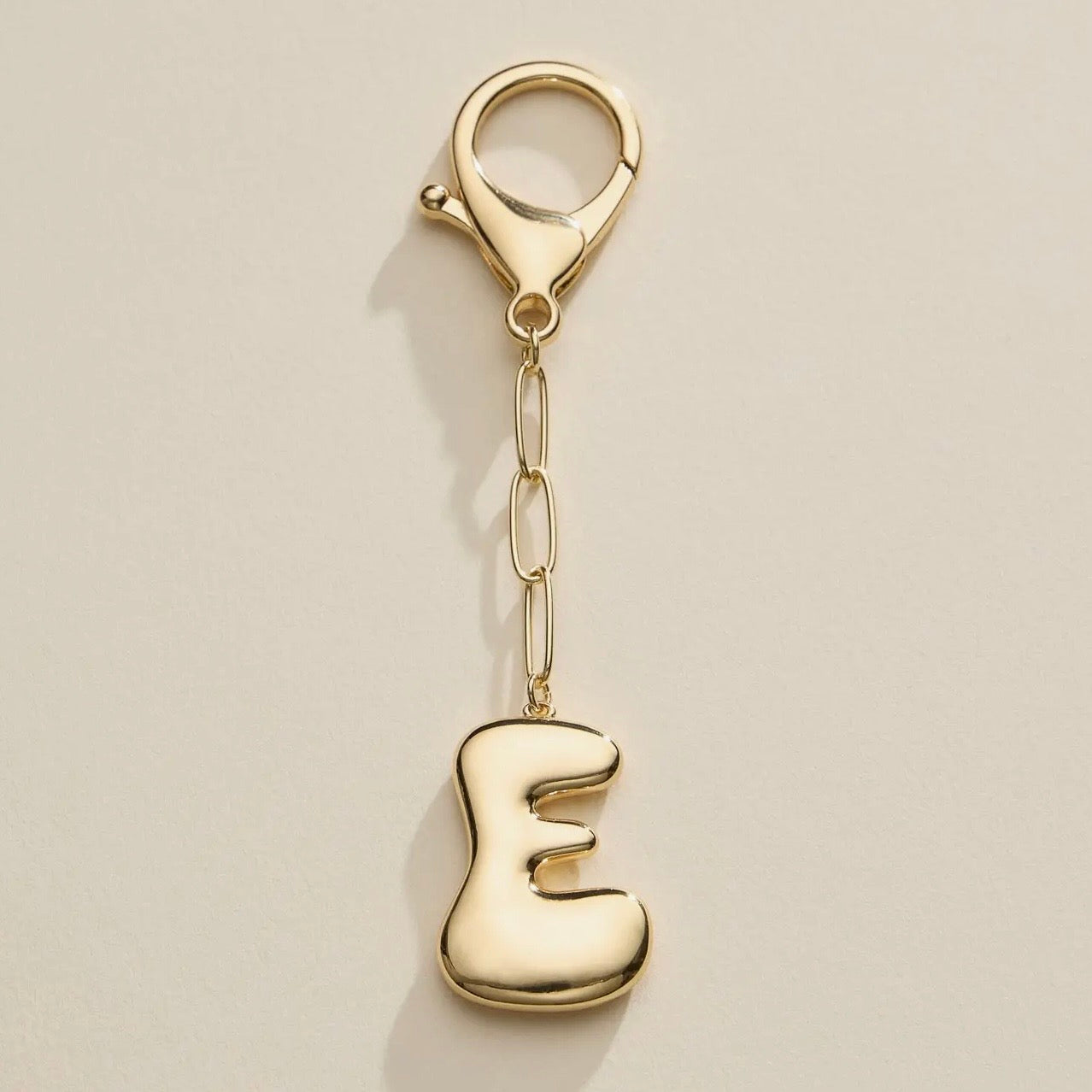 Bubble Letter Initial Keychain & Bag Charm