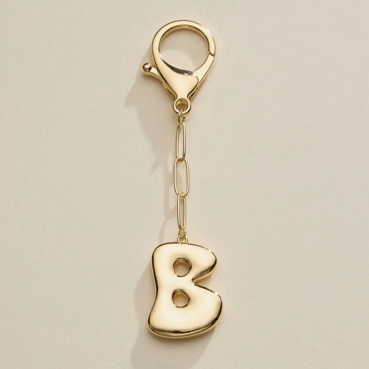 Bubble Letter Initial Keychain & Bag Charm
