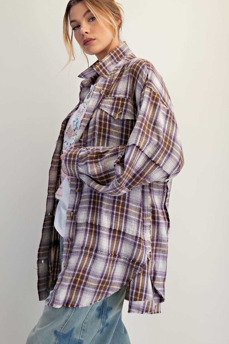 Easel Mineral Washed Button Down Flannel