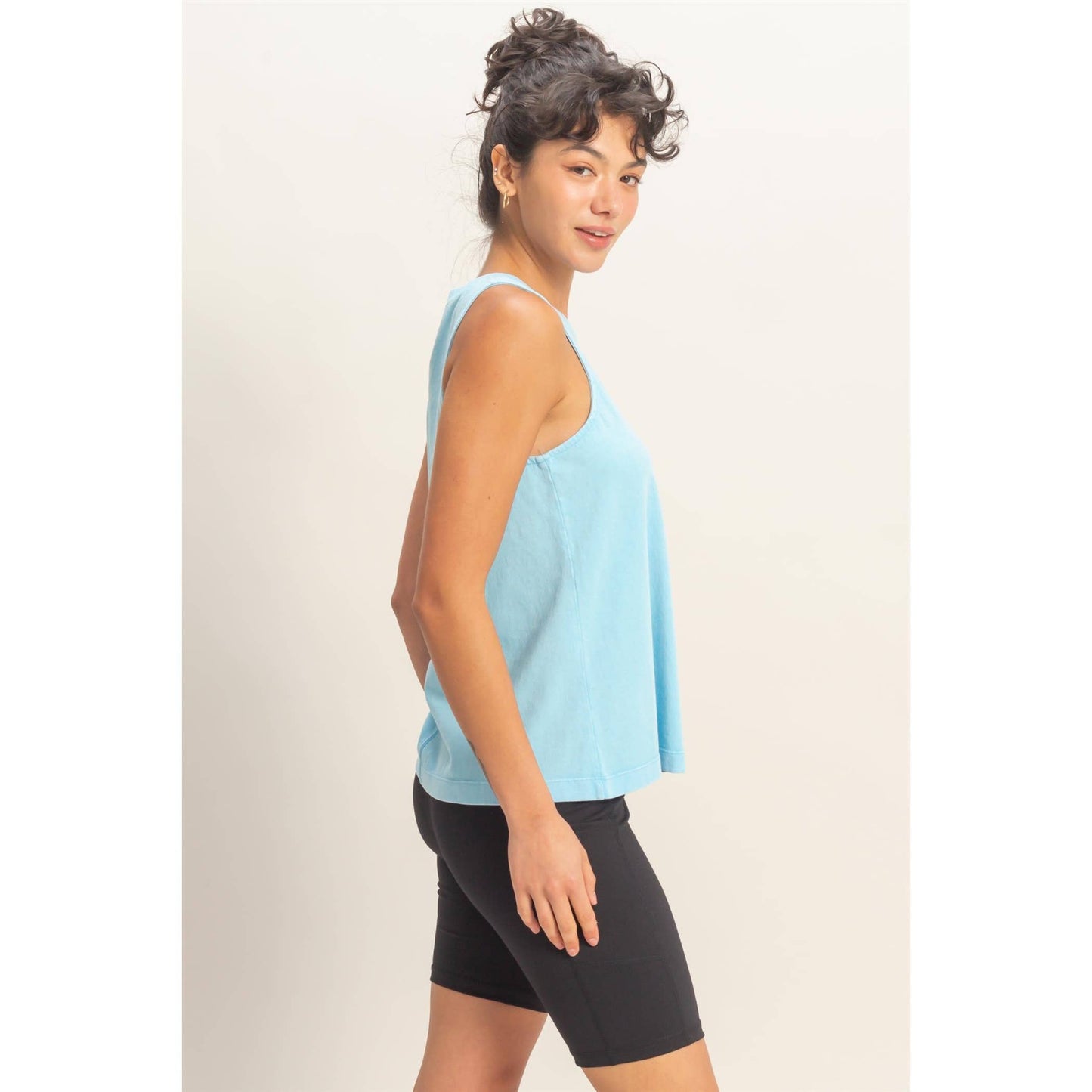 Mineral Washed Sleeveless Top