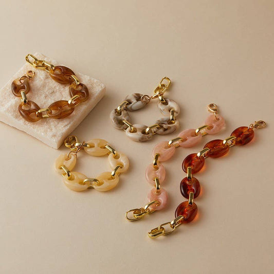 Marbled Resin Link Bracelet | 40B5232