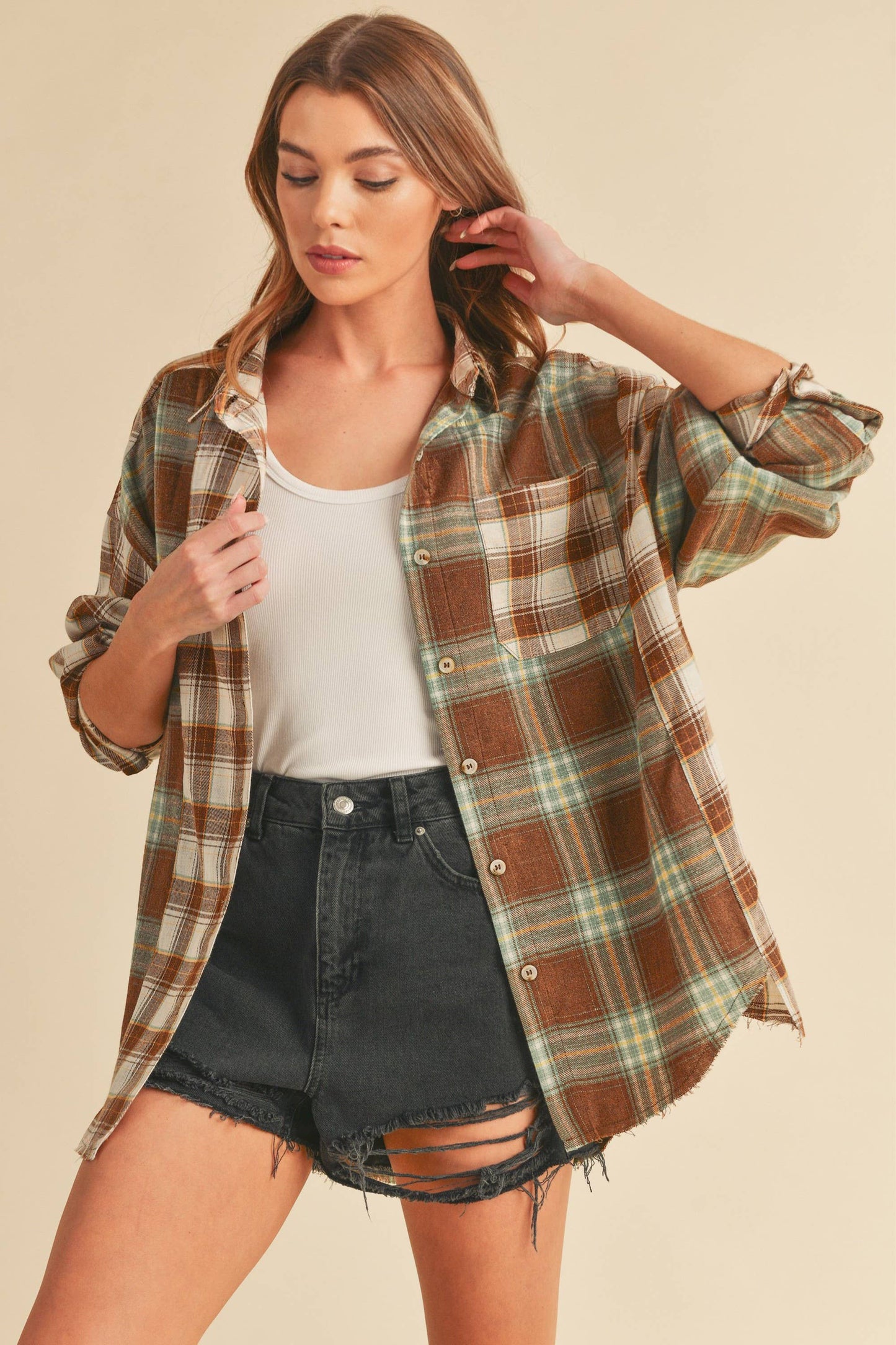 Brown Noelle Flannel Shirt