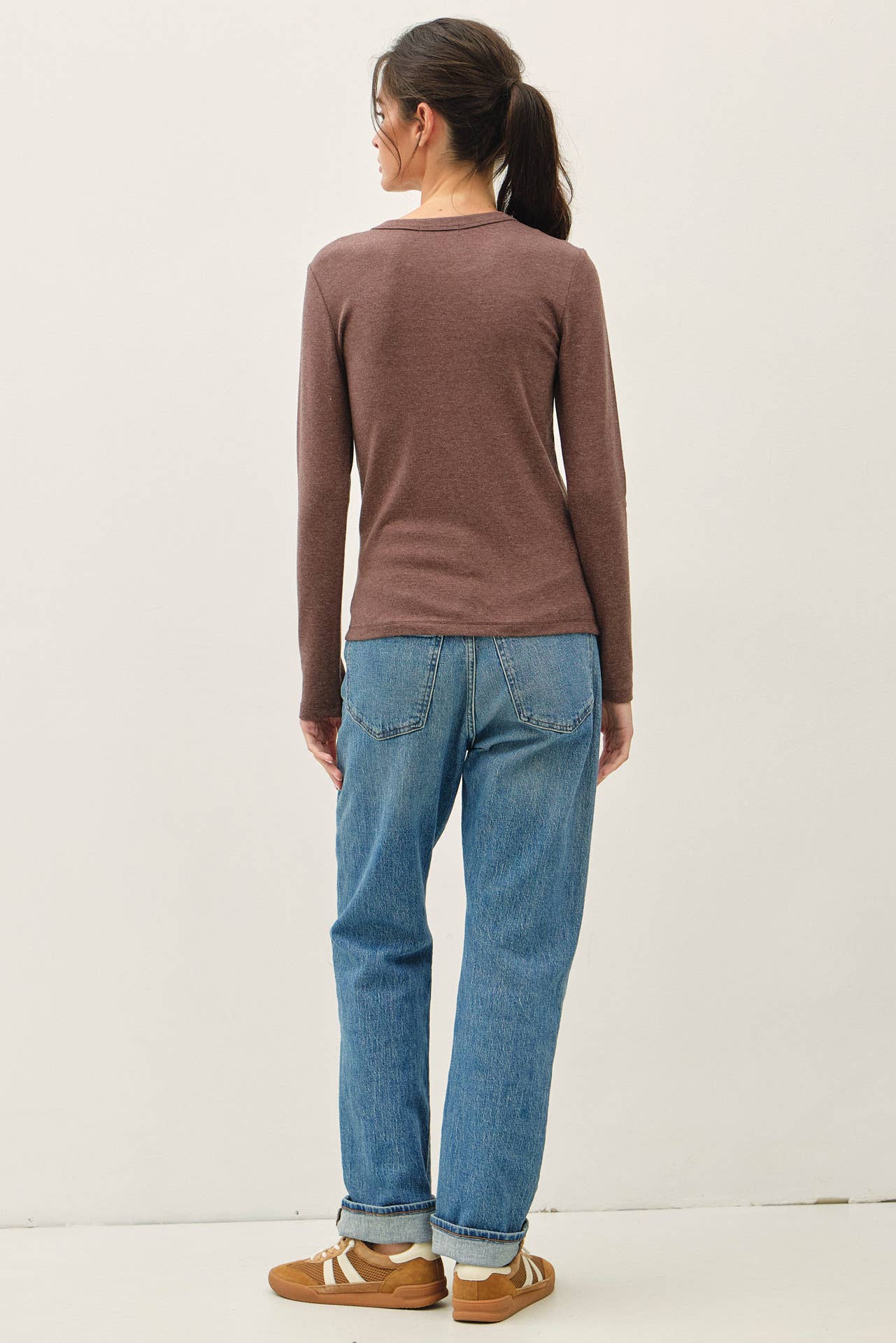 Basic Round Neck Long Sleeve Top