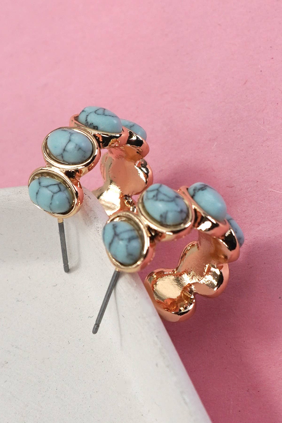 Turquoise Hoop Earrings