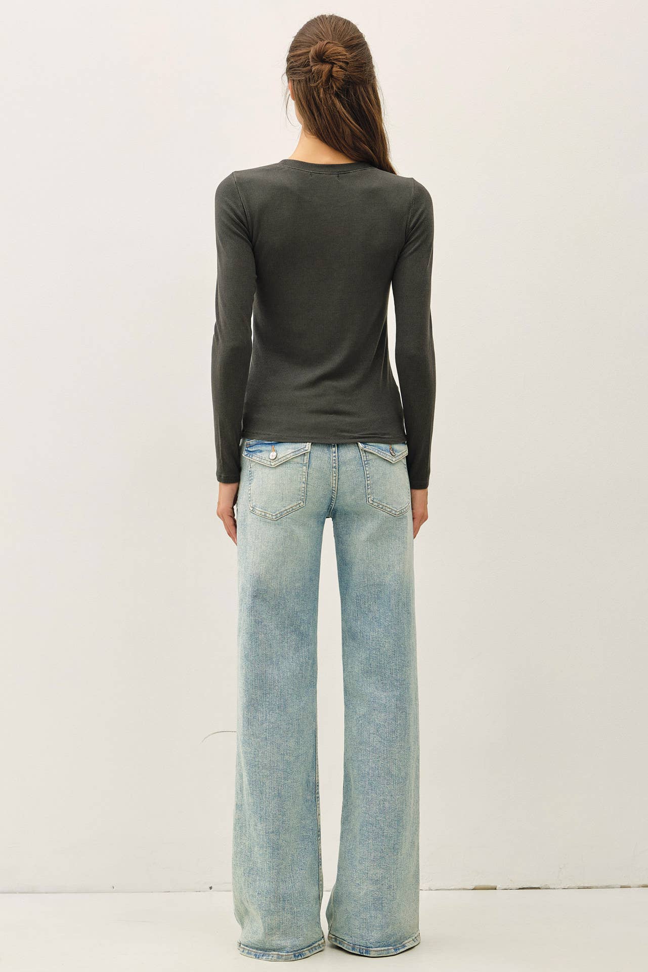 Ribbed Long Sleeve Crewneck