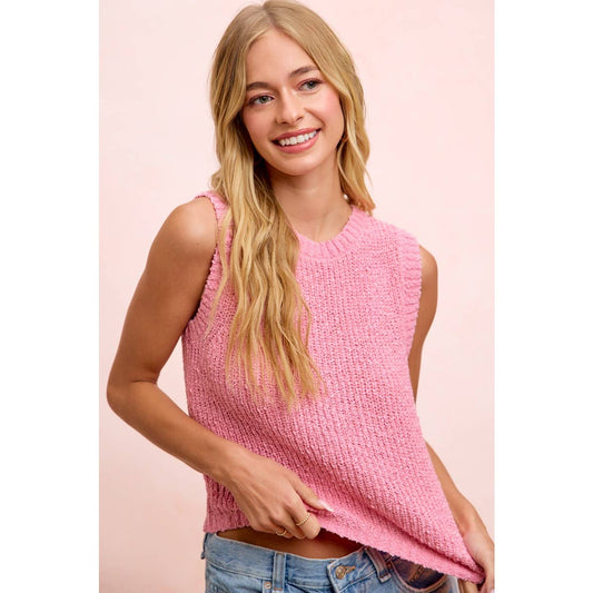 Textured Sleeveless Knit Top