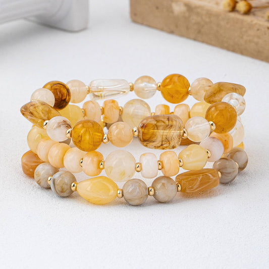 Boho Multi-Color Beaded Bracelet Set