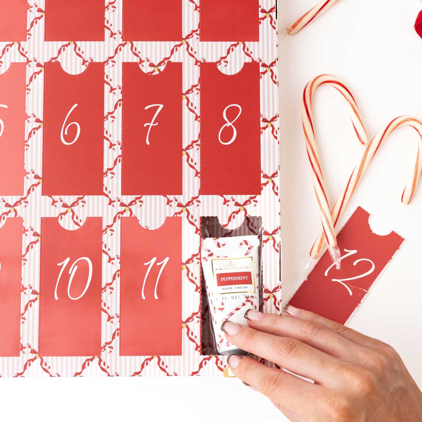 Peppermint Toile 12-Day Hand Cream Advent Calendar