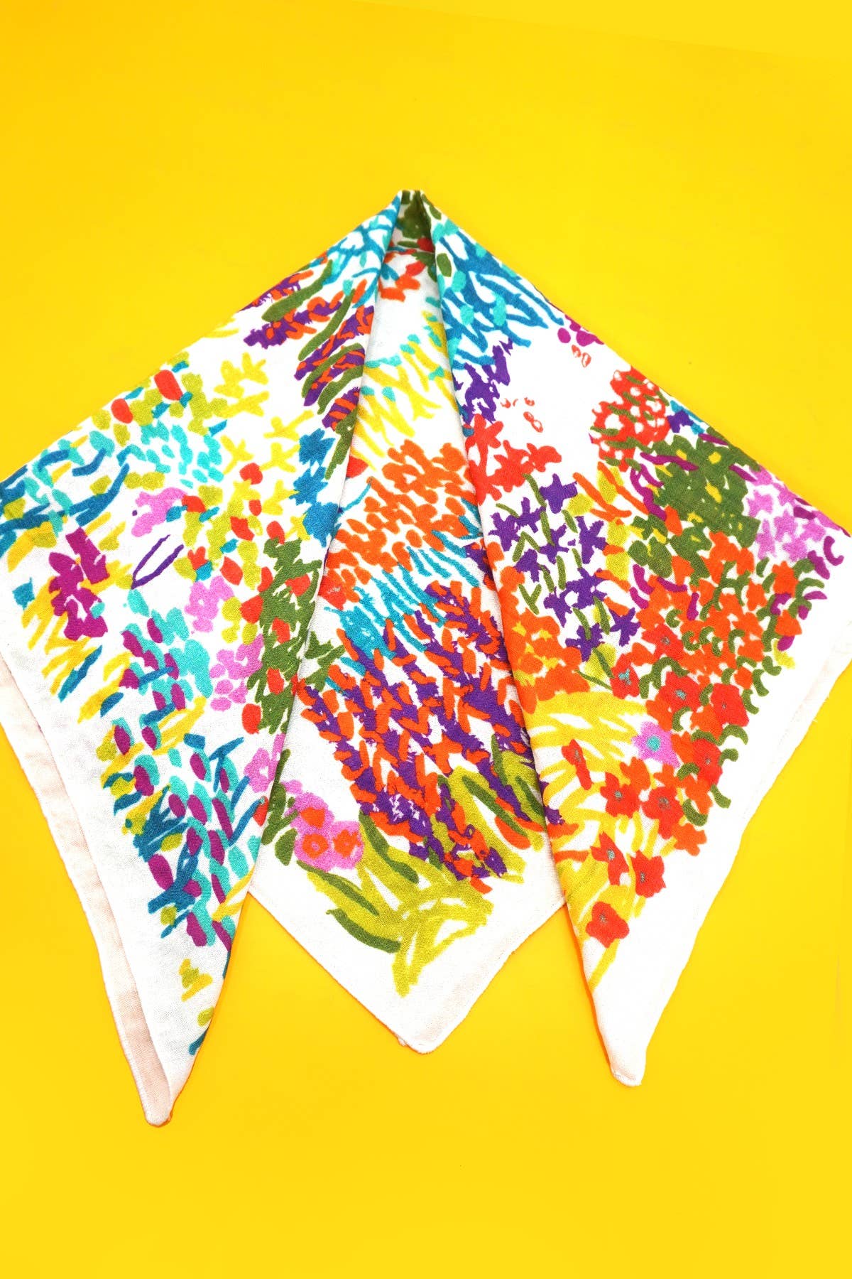 Floral Print Silk Bandana