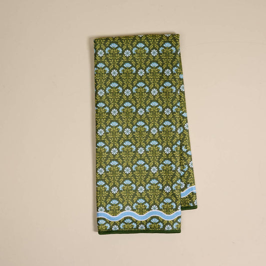 Waffle Tea Towel–Everbloom Forest Green