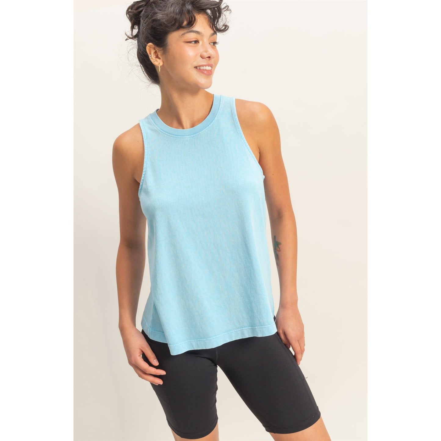 Mineral Washed Sleeveless Top