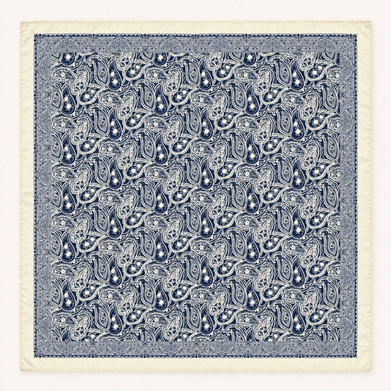 Elegant Classic Paisley Satin Square Scarf