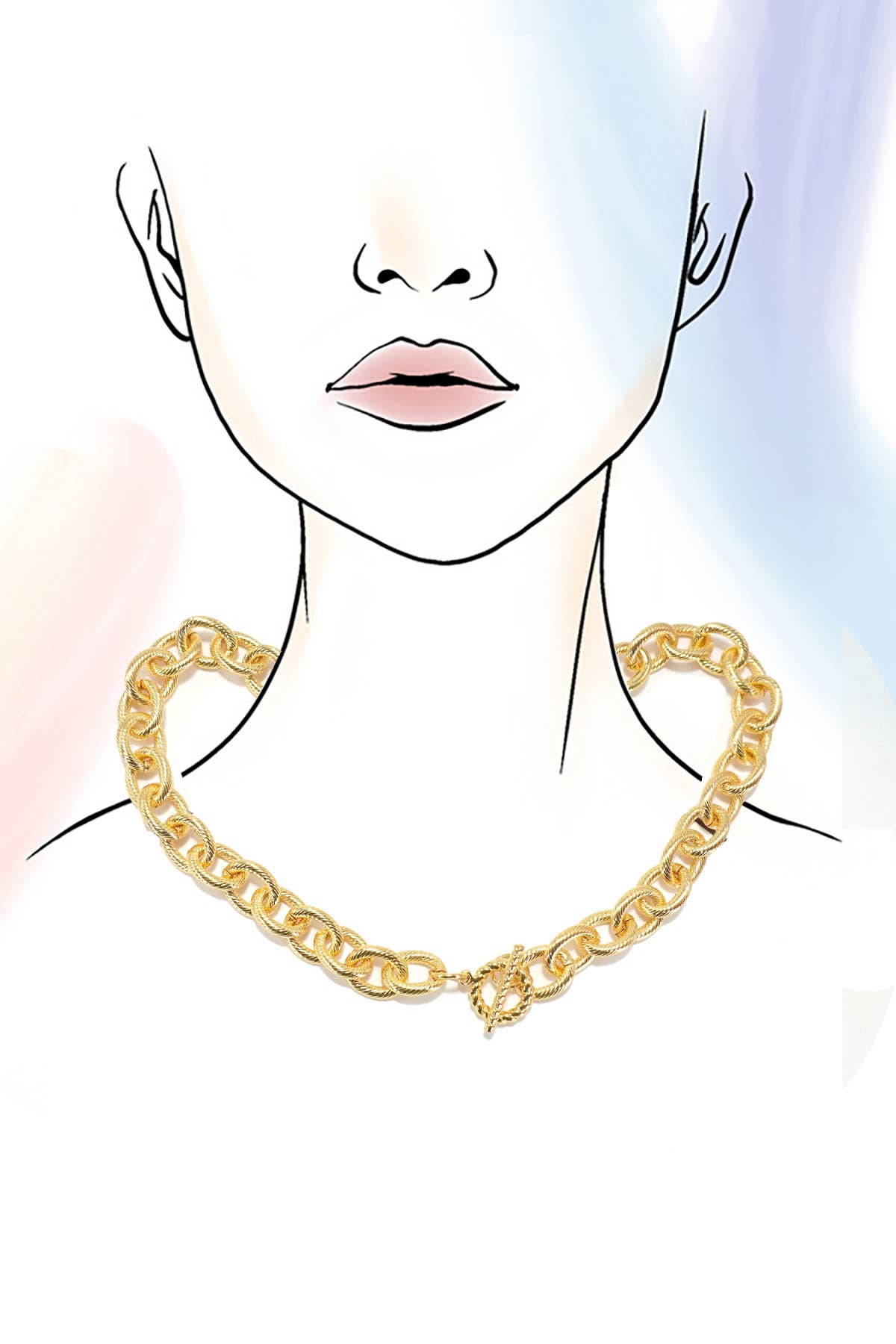 Chunky Chain Toggle Necklace