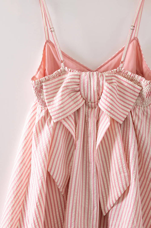 Stripe Bow Babydoll Sundress
