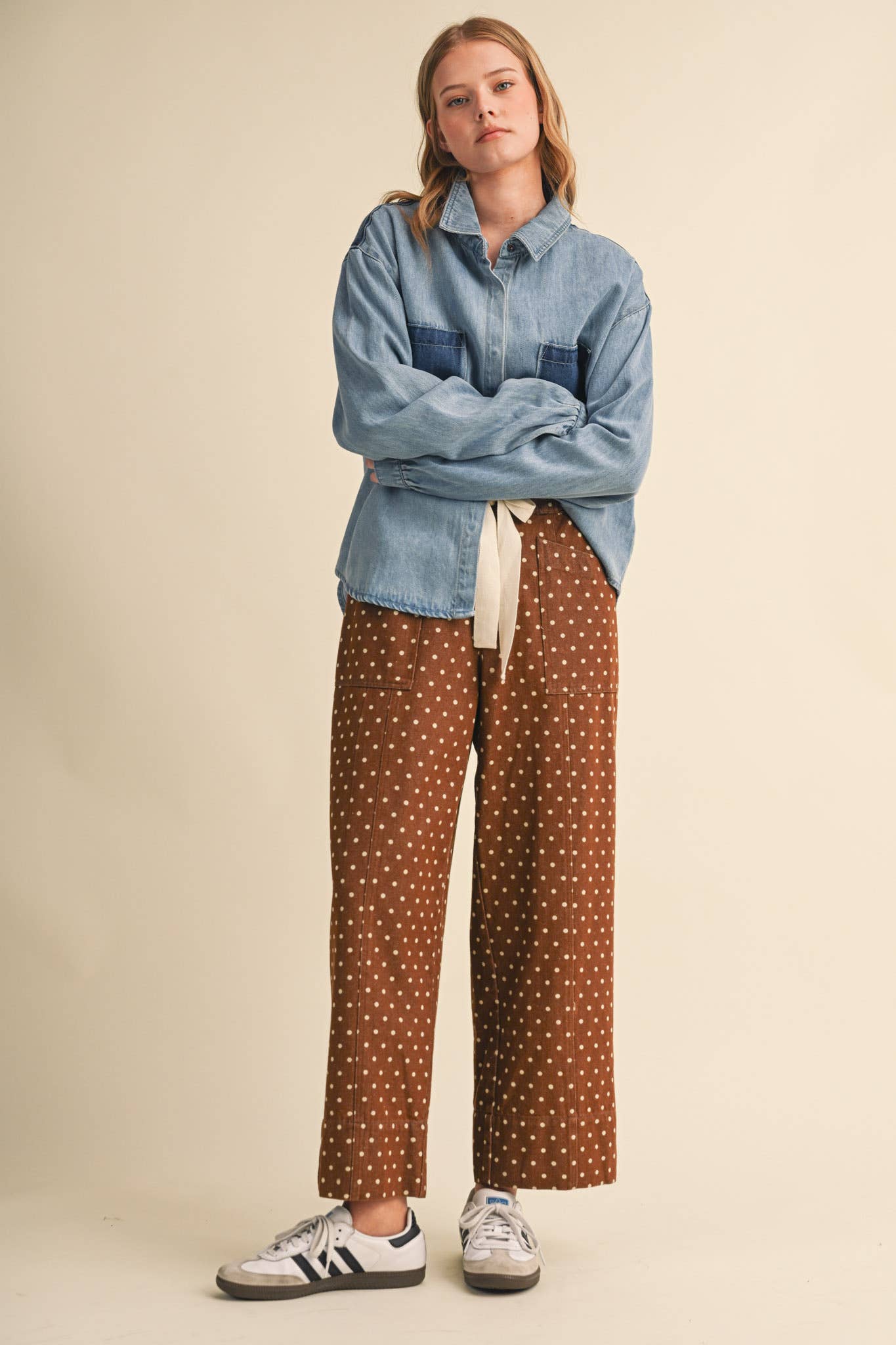 Polka Dot Wide Leg Pants