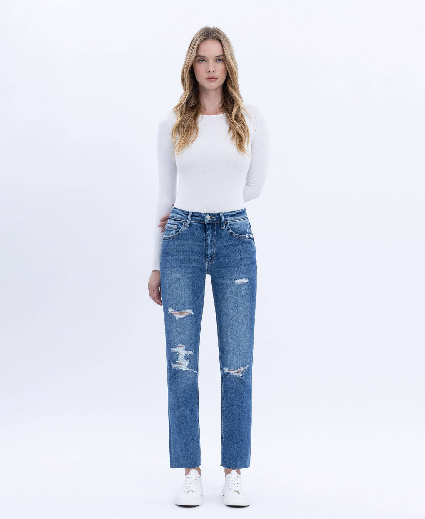 Vervet by Flying Monkey High Rise Slim Straight Jeans