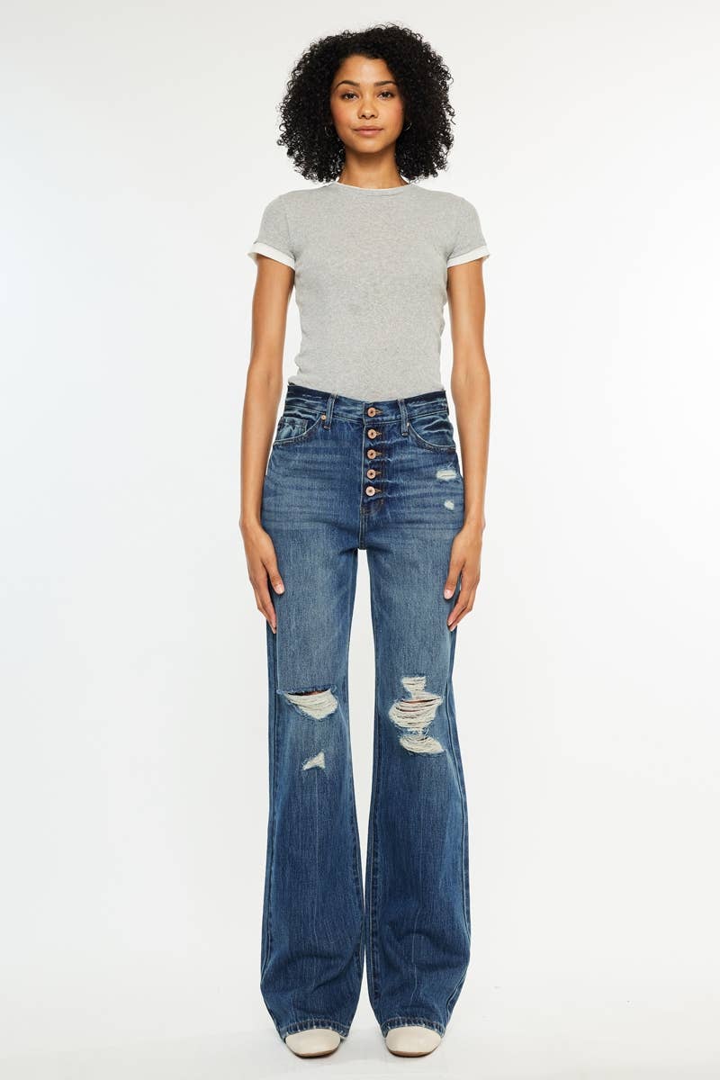 Kan Can Ultra High Rise 90’s Flare  Jeans