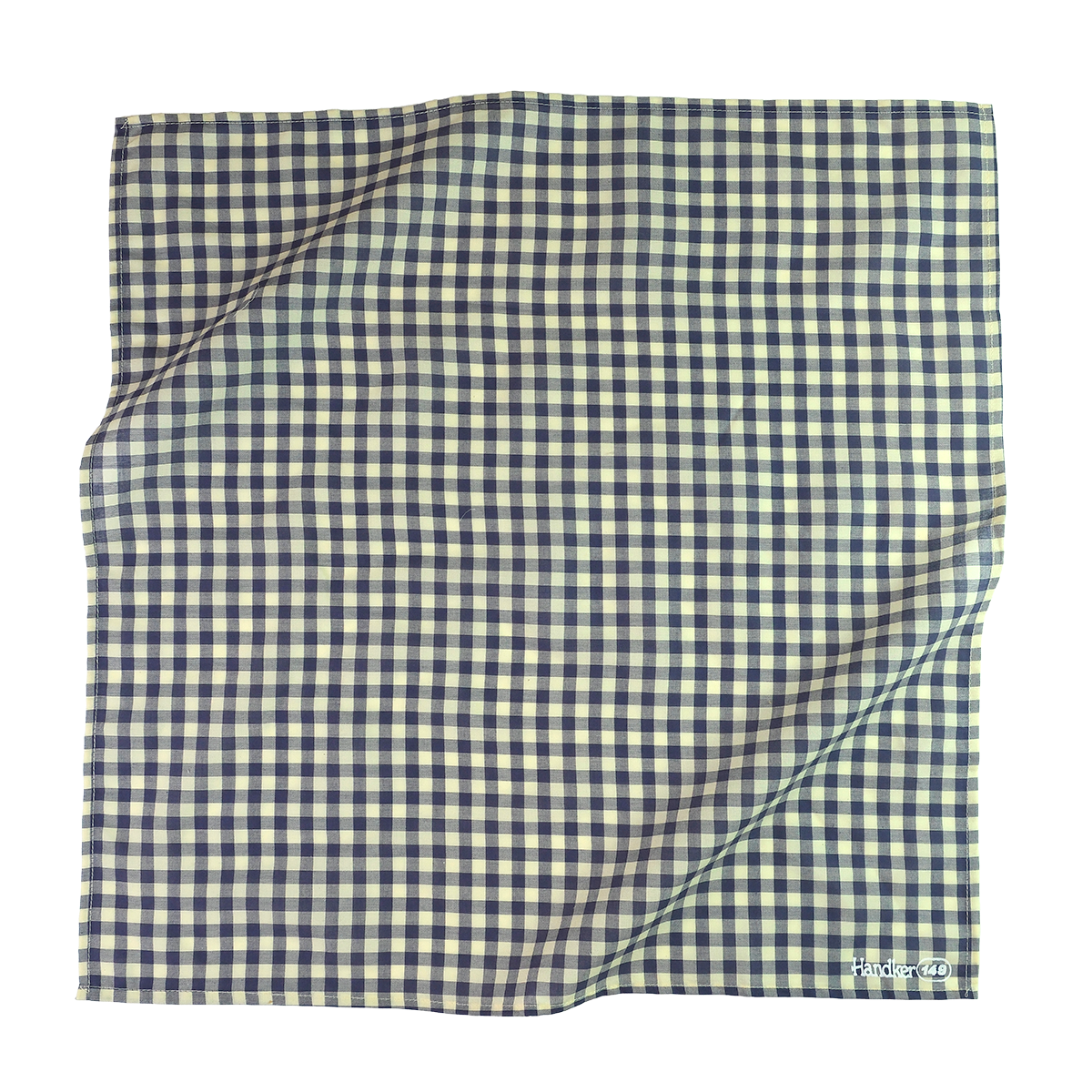 Navy Gingham Teddy Bandana