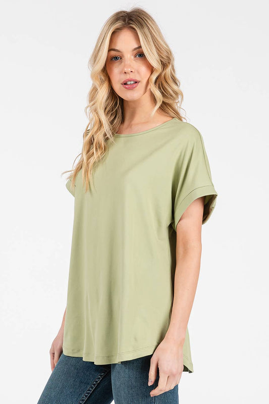 Round Neck Dolman Top