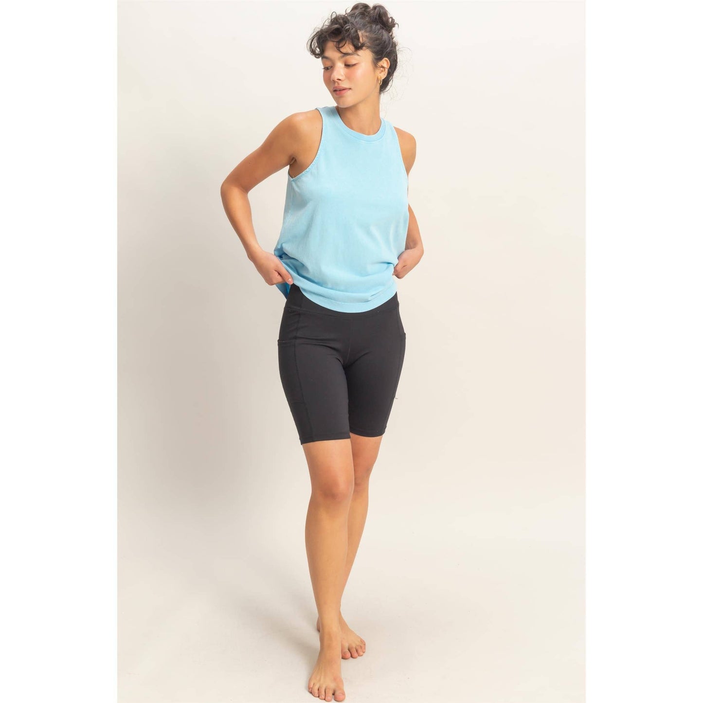 Mineral Washed Sleeveless Top