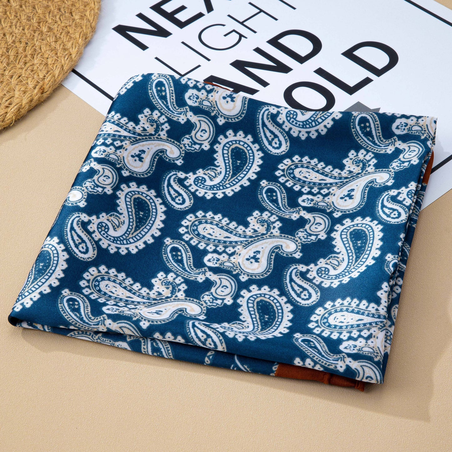 Classic Paisley & Celestial Border Printed Scarf