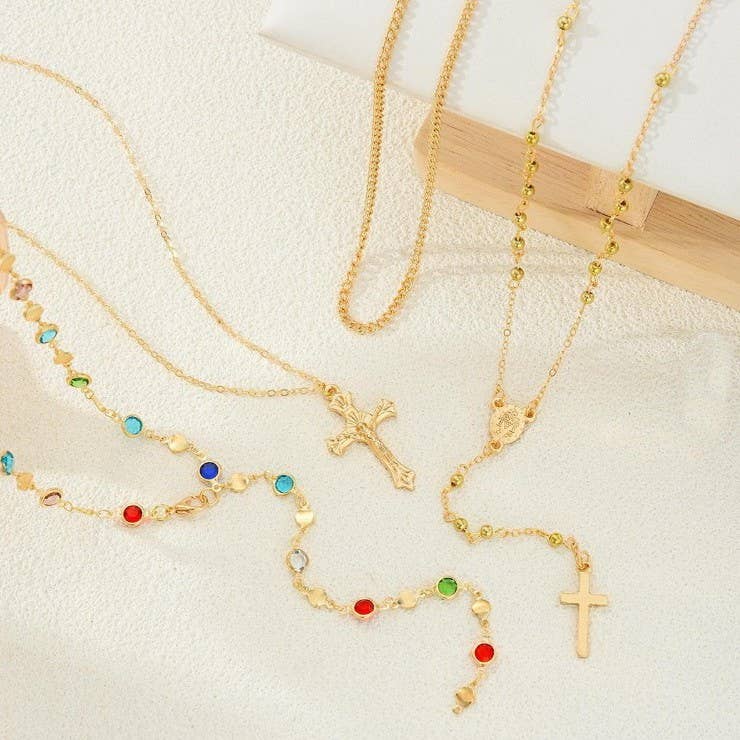 Boho Y Multi Stone Layer Necklace