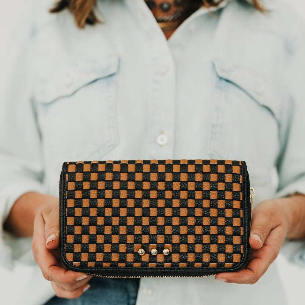 Lenni Large Zip Woven Wallet