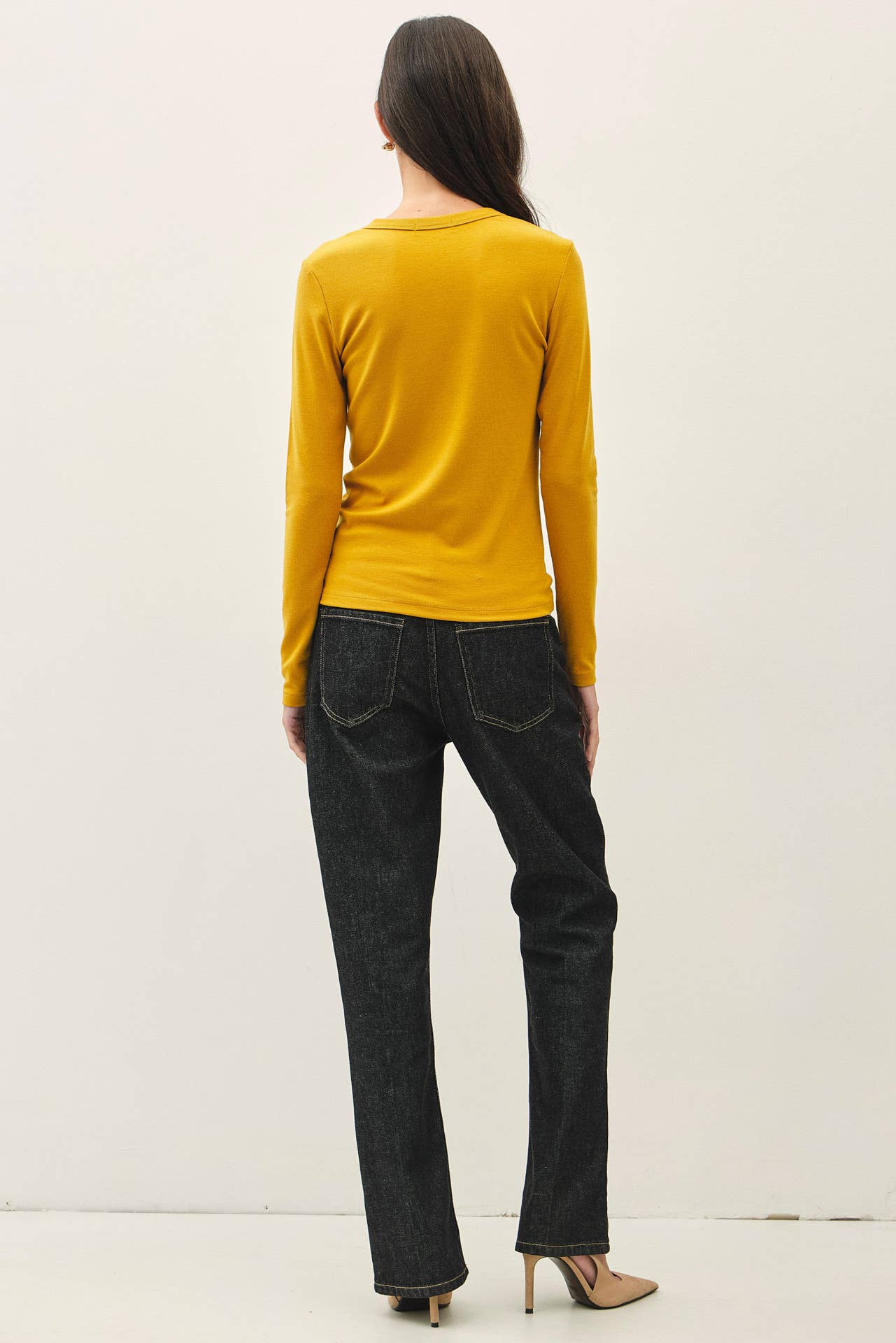 Basic Round Neck Long Sleeve Top