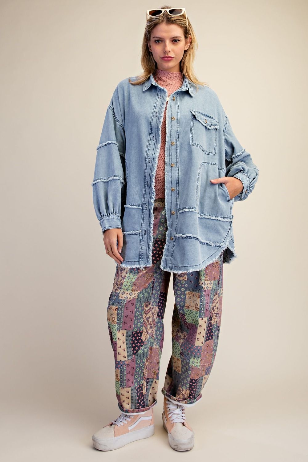 Acid Washed Denim Shirt / Shacket