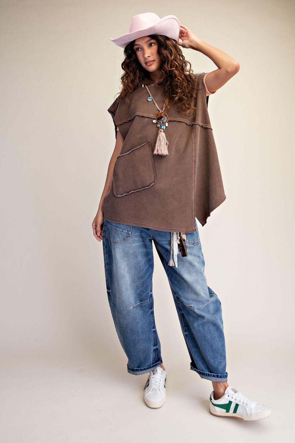 Easel Washed Hooded Vest