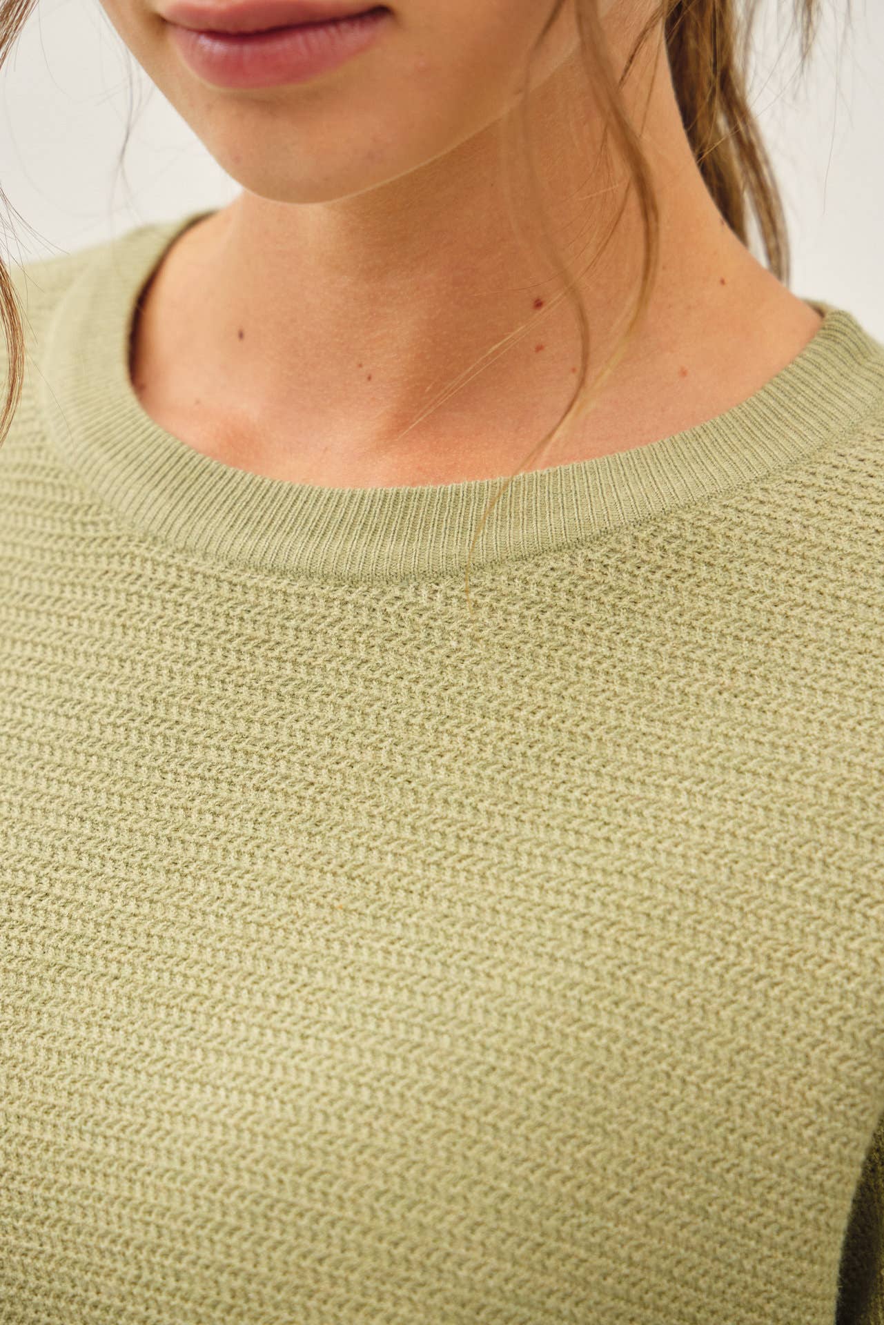 Rice Knit Crew Neck Sweater