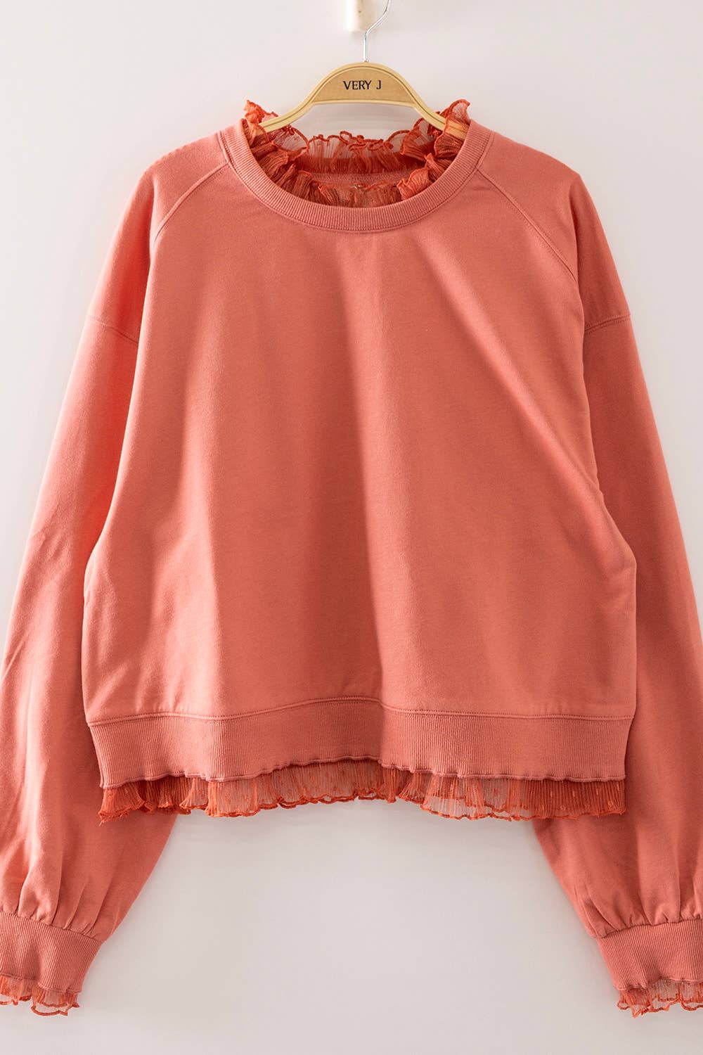 Lace Layered Sweatshirt
