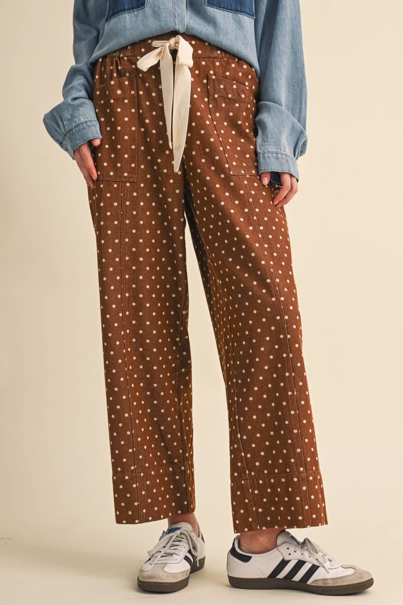 Polka Dot Wide Leg Pants