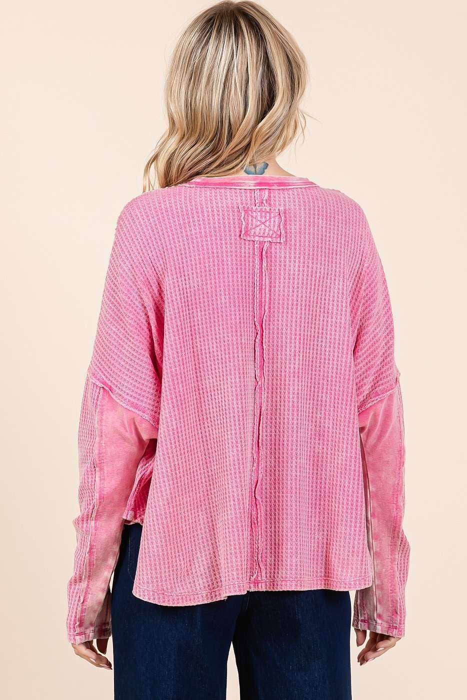 Mineral Waffle Knit Top