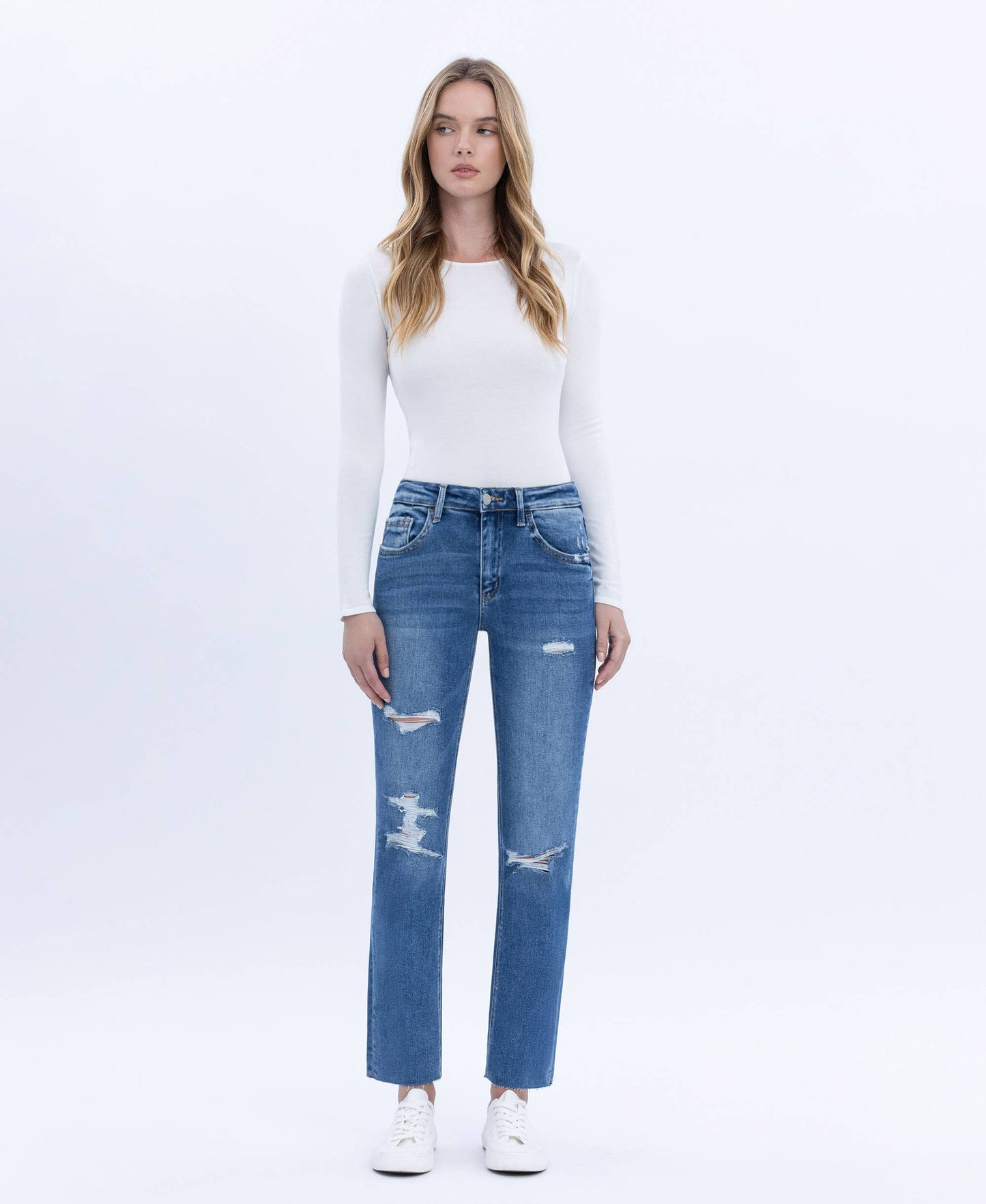 Vervet by Flying Monkey High Rise Slim Straight Jeans